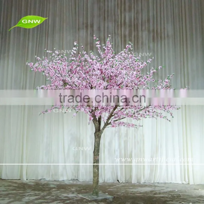 GNW BLS1507019 New high quatity fancy crooked pink peach blossom tree for decoration