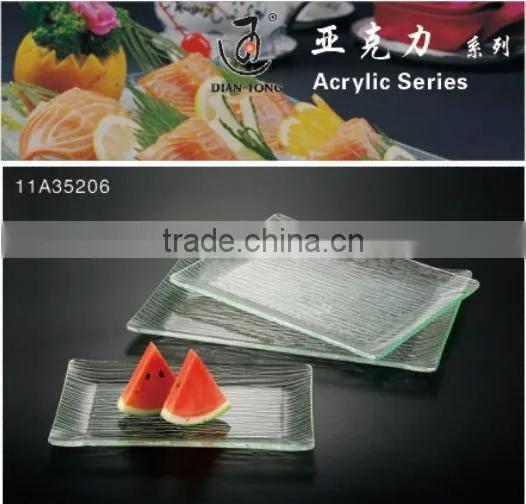 Hotel acrylic display plate and dish for sanshimi