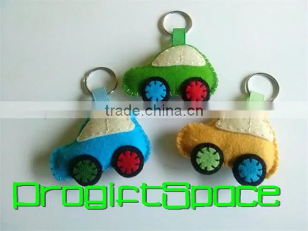 2017 Hand-Stitched Felt Easter Decoration Felt Ornaments Bunny Keychain made in China