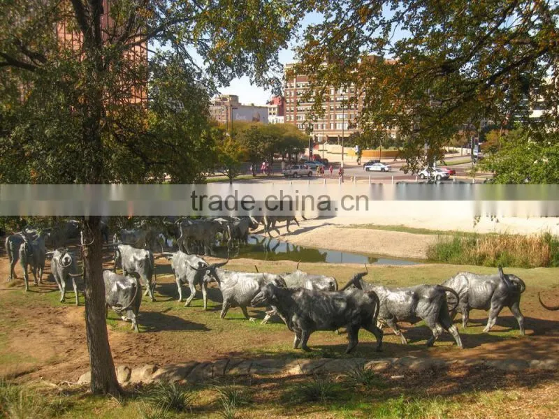 2015 hot sale garden decor Bronze Longhorn Steer sculpture