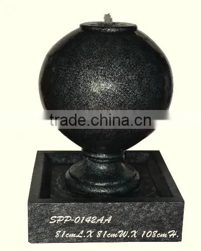 indoor home decoration spherical shape water fountain fiberglass materials