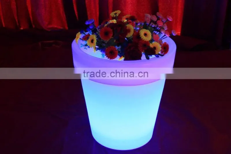 Modern light up led ice bucket illiminated party used glowing flower pot