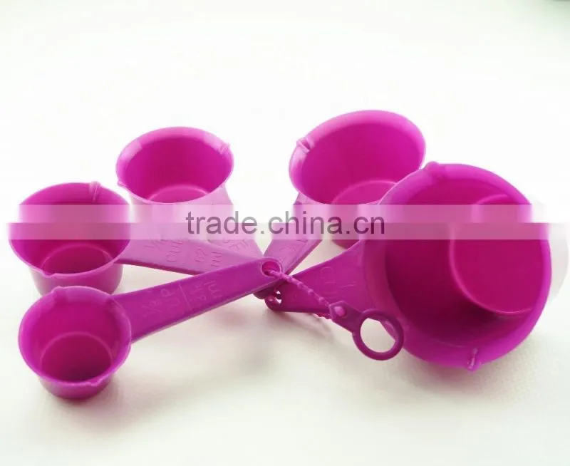 47064 Set of 5 pcs Plastic Kitchen Baking Measuring Measure Spoon Cup Set NEW