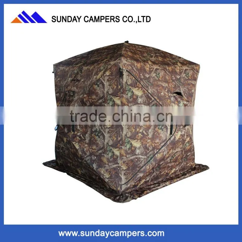 Easy set up folded single layer HUB pole ice fishing tent for sale