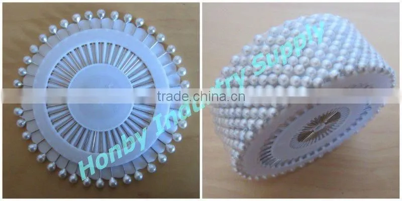 Wheel packing 38mm ball shaped pearl white straight pin