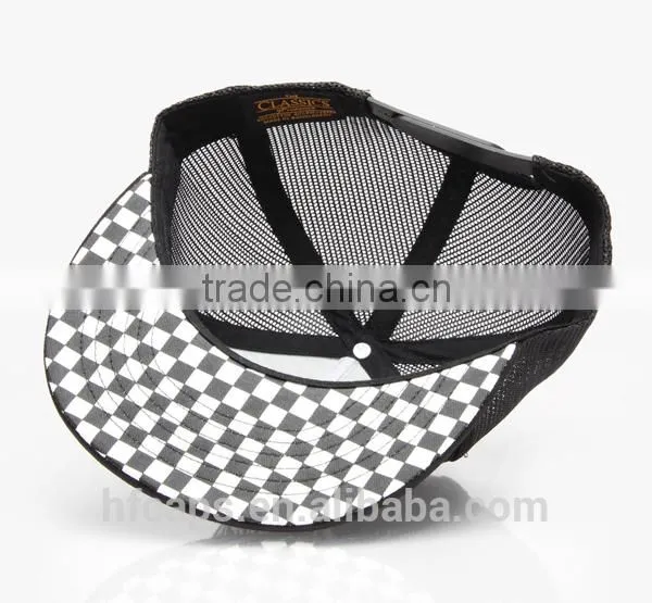 Cheap Flat Brim 100 Polyester Trucker Cap