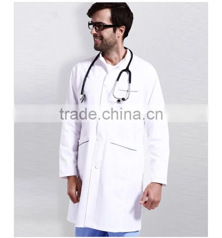 White Lab Coat For Medical Hospital Uniforms Doctor Gown