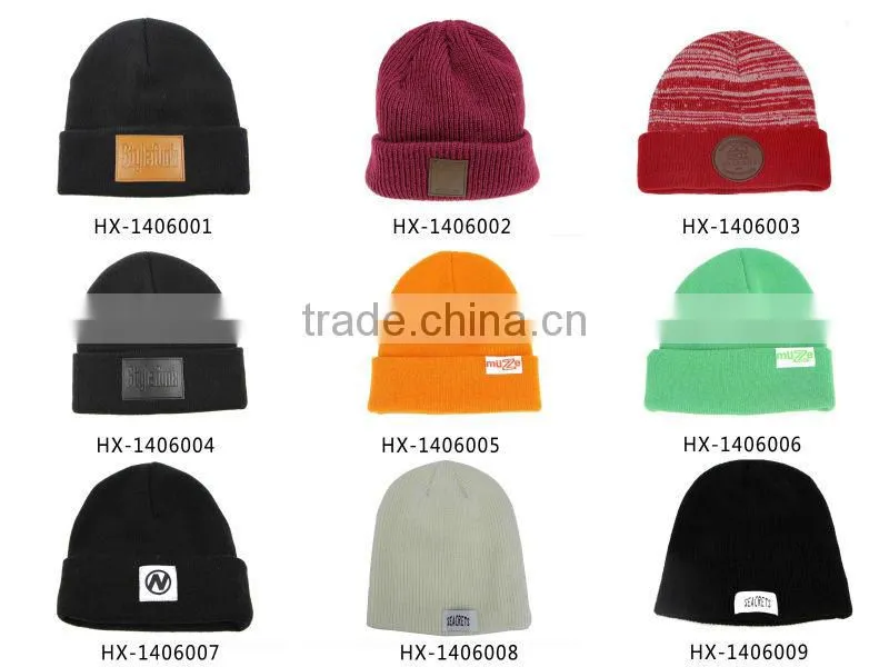 custom beanie hat with pom pom/beanie hats with yarn balls