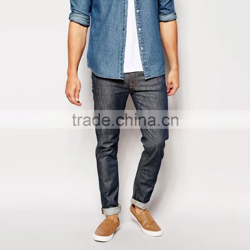 new style boys jeans skinny with all drape style plain jeans