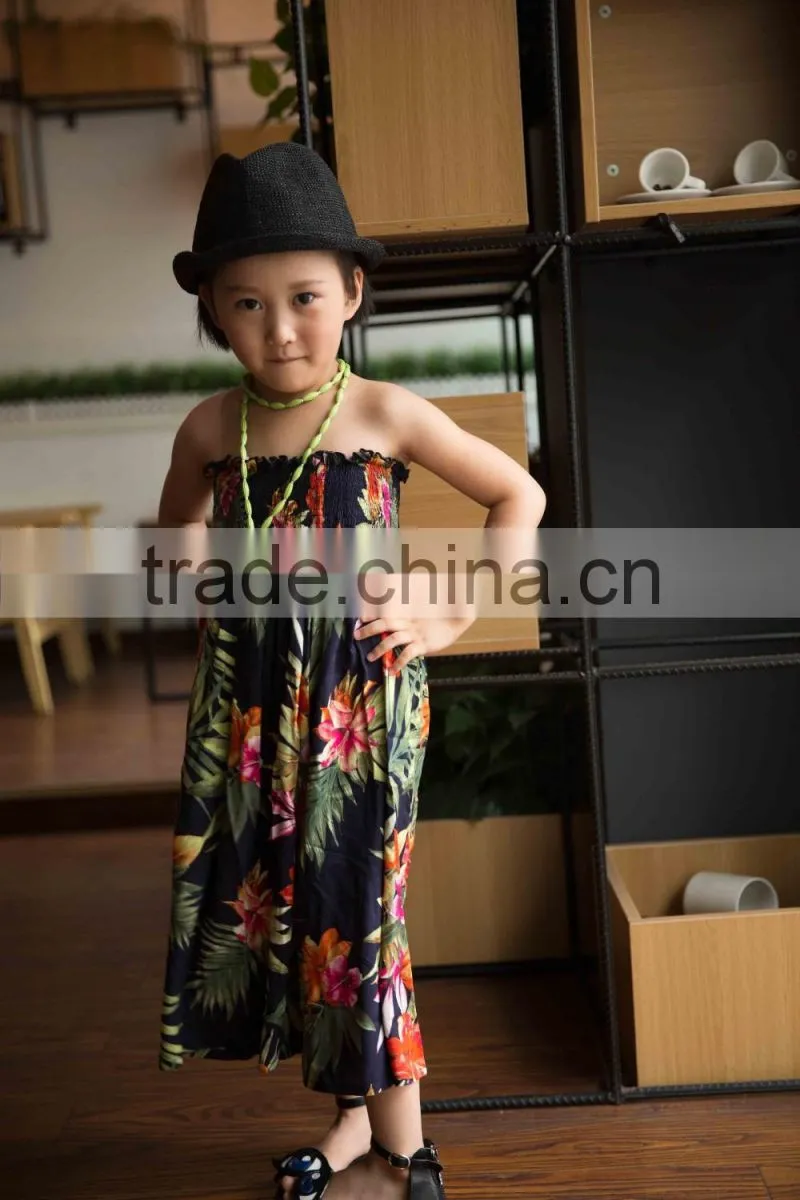 COOL KID ZONE 2016 rayon flower soft baby dress off shoulrder fashion girl baby dress