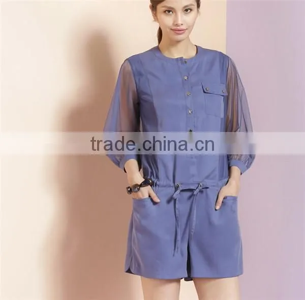 The gauze fan k 'ua loose stitching culottes female jumpsuits