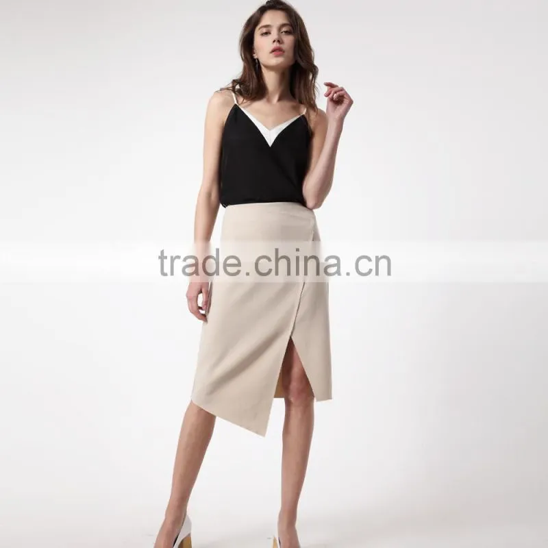 V neck fashion casual summer woman blouse wholesale tank top