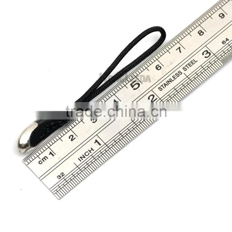Slip-resistant zipper puller fashion black plastic / nickle metal apparel luggage bag sportwear 003