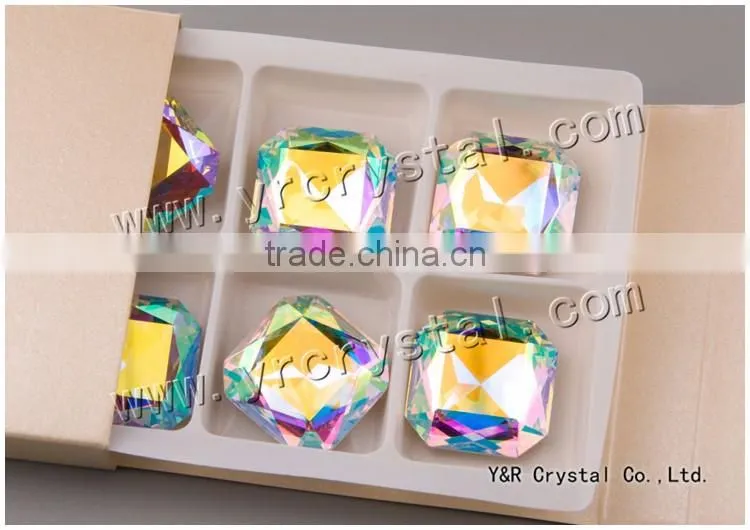 4675 Crystal Beads 23*23mm Square Crystal AB Color Jewelry ad Stone