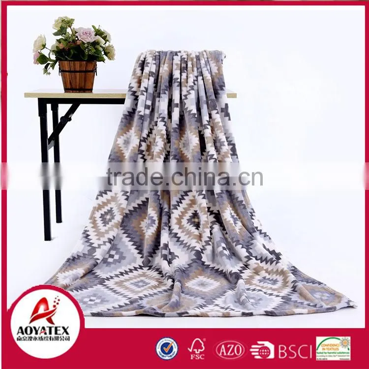 new design 100% polyester super soft printed flannel blanket for gift
