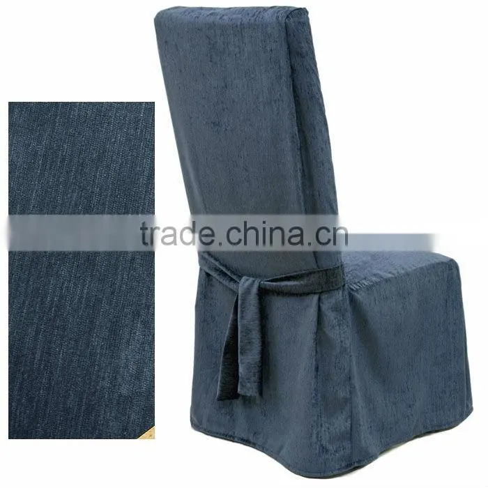 chenille onyx dining chair cover