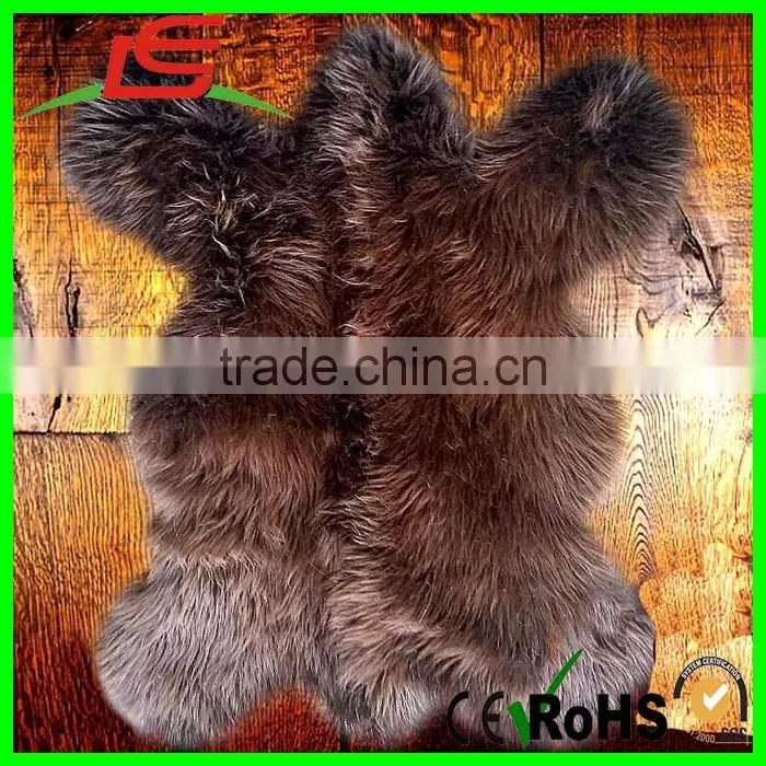 Faux Fur Bear Skin Accent Rug plush shag carpet