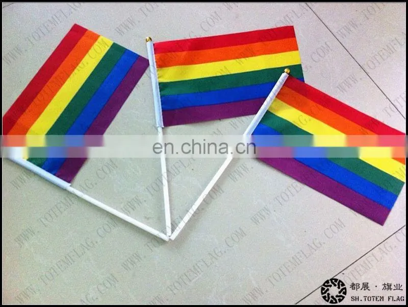 2016 mini stick flags/hand held stick flag promotion/hand held flags