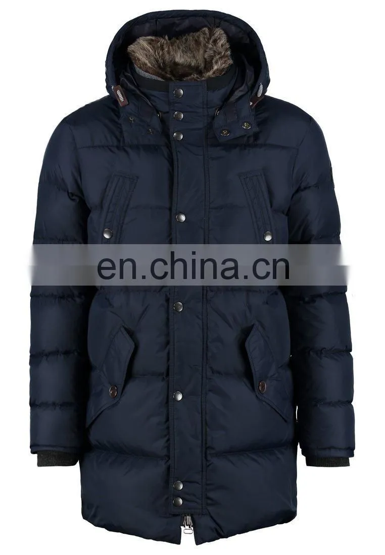 fashion 100%polyester wadding coat for men