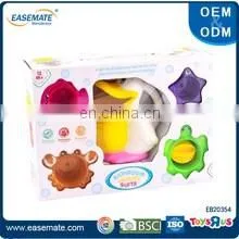 Plastic baby folding cup bath toys for kids