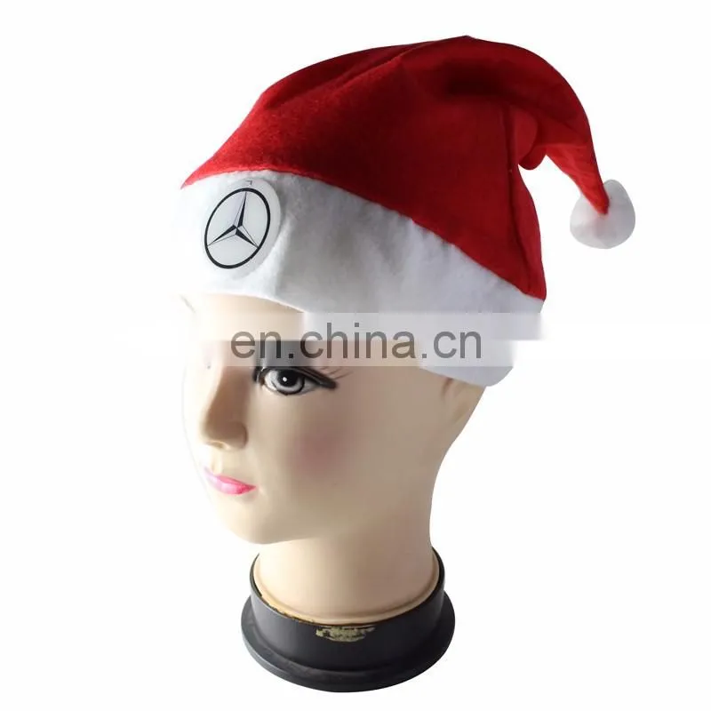 Best seller led lighted glow hat Christmas hat for promotion Flashing Santa Cluas Hat