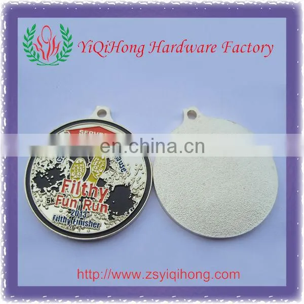 Glitter enamel dangler sports gold medal