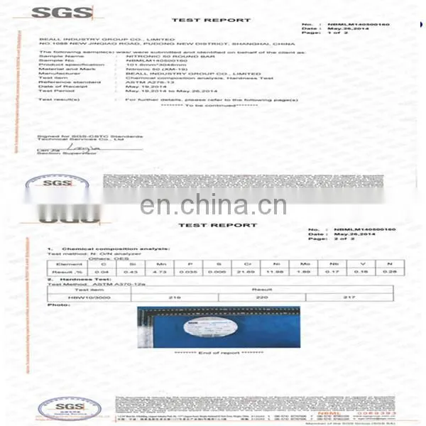 410 410S DIN 933 Hex Bolt with DIN 934 Hex Nut size M27 X 175
