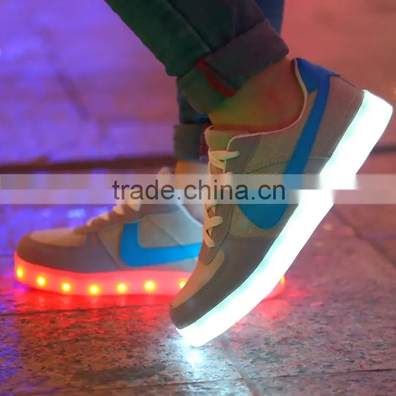 2016 Crazy hot selling PU shoes for men led shoes