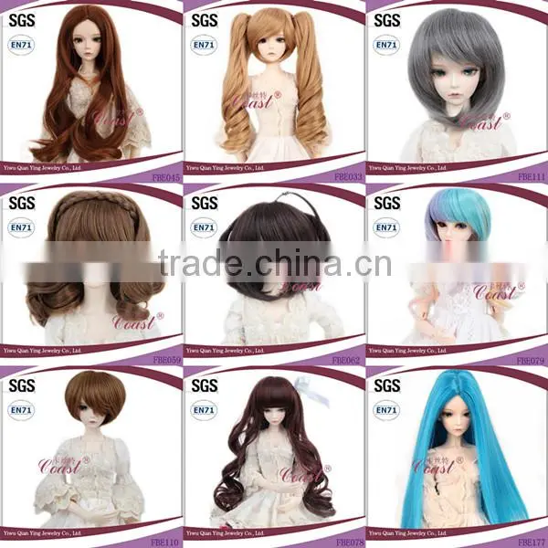 best quality wavy dark brown synthetic baby doll hair wigs