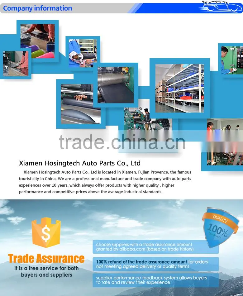 custom size logo service heat resistant connectors for auto parts