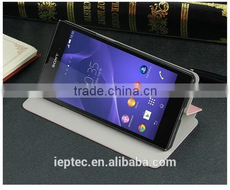 MOFi RUI Series PU Leather Phone Flip Cover Case for Sony Xperia T3, M50W, Back Cover for Sony Xperia T3