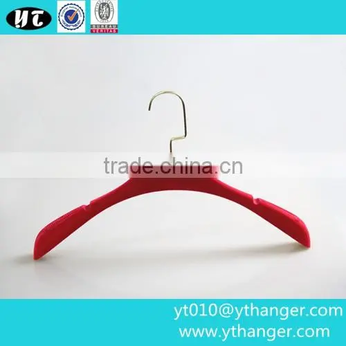 YY0446 ladies fashion velvet dresses hanger custom logo wedding dress hanger