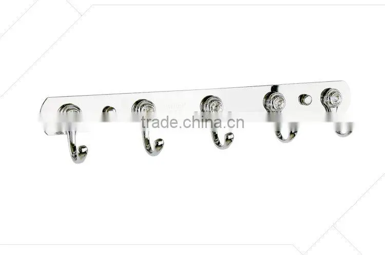 WESDA New product Decorative Stainless Steel Clothes Hook with blue diamond(315)