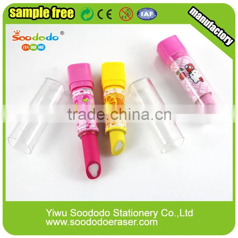 Promotion erasers lipstick shape eraser