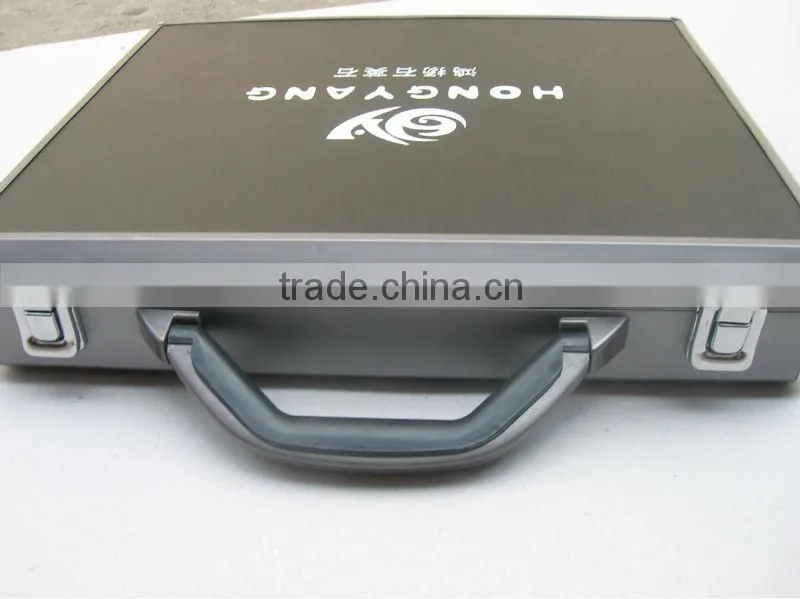 aluminum sample case trolley trolley case with rolling display box for tile with logo print