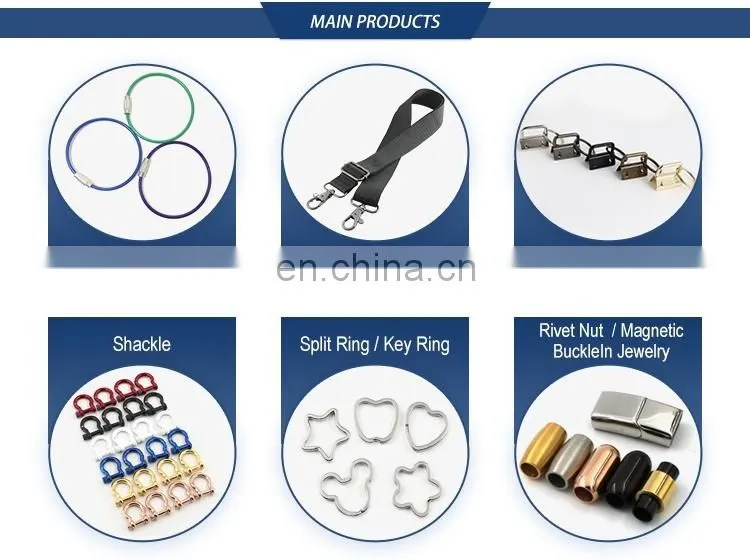 Hot Sell Customize Metal High Quality Key Split Ring Black