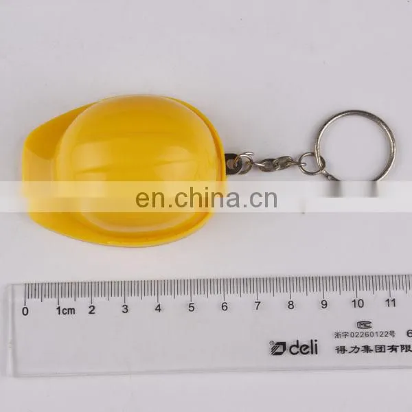 Plastic Bottle Opener Keychain with Safety Helmet Shape,wholesale low price high quality bottle opener