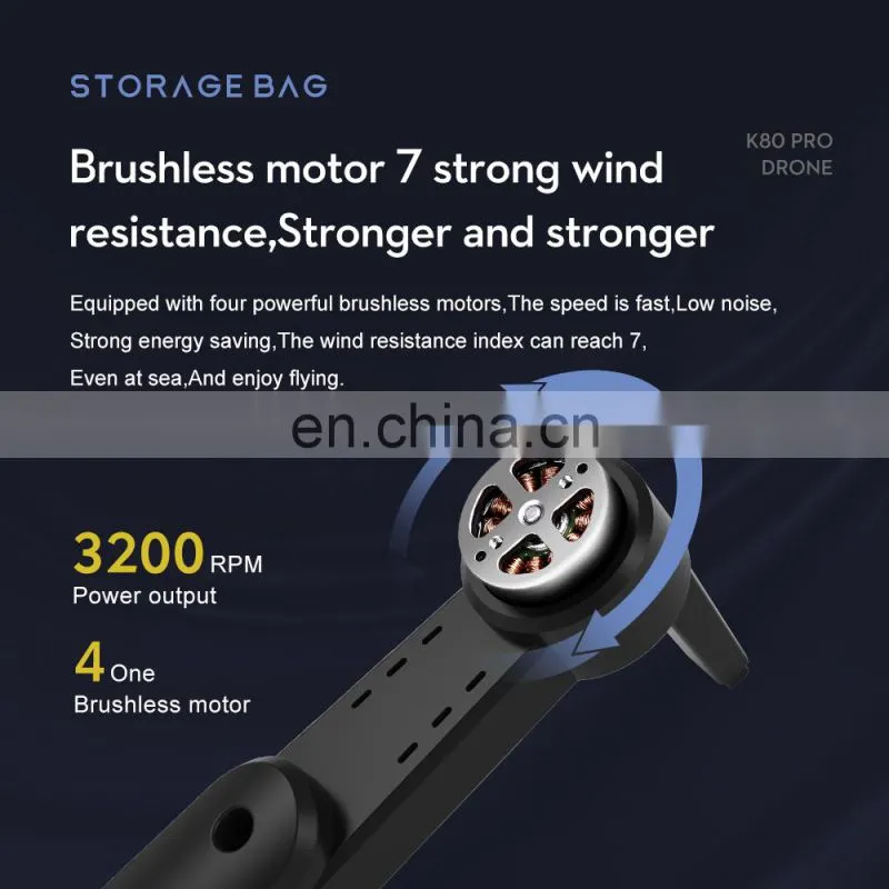 Wholesale K80 Pro Max 360 Degrees Obstacle Avoidance 8K HD Dual Camera 5G WIFI FPV Foldable RC Quadcopter Kid Toy Drones