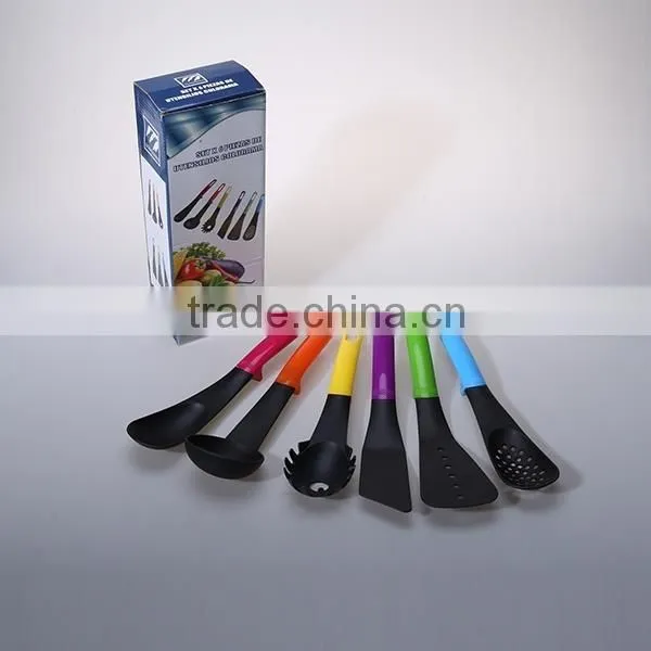 6pcs Plastic Kitchen Utensils Made Of Nylon Handle