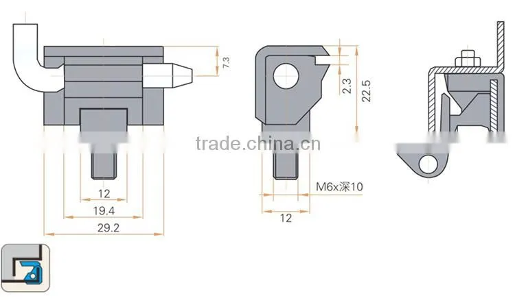 RoHS Safety Cabinet hinge for electric cubicle use