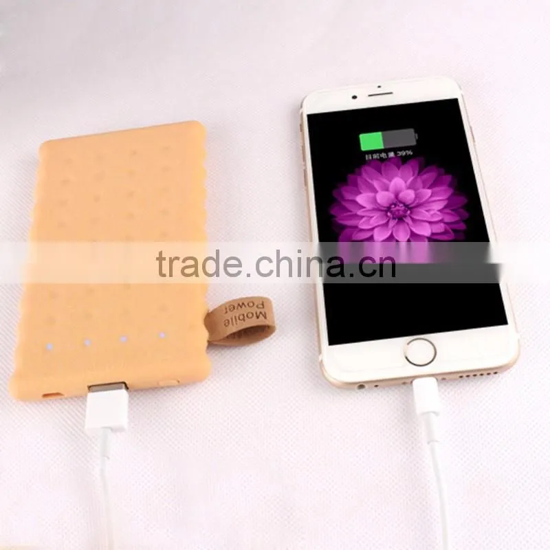Biscuit Power Bank 4000mAh cookies mobile battery charger