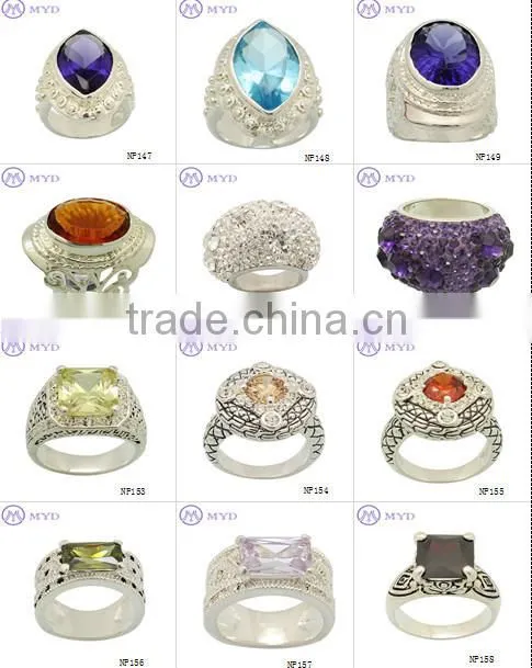 925 sterling silver yellow stone ring