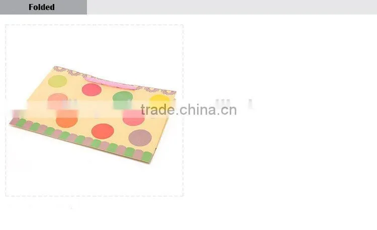 big colorful dot brown kraft paper shopping bags/gift bags