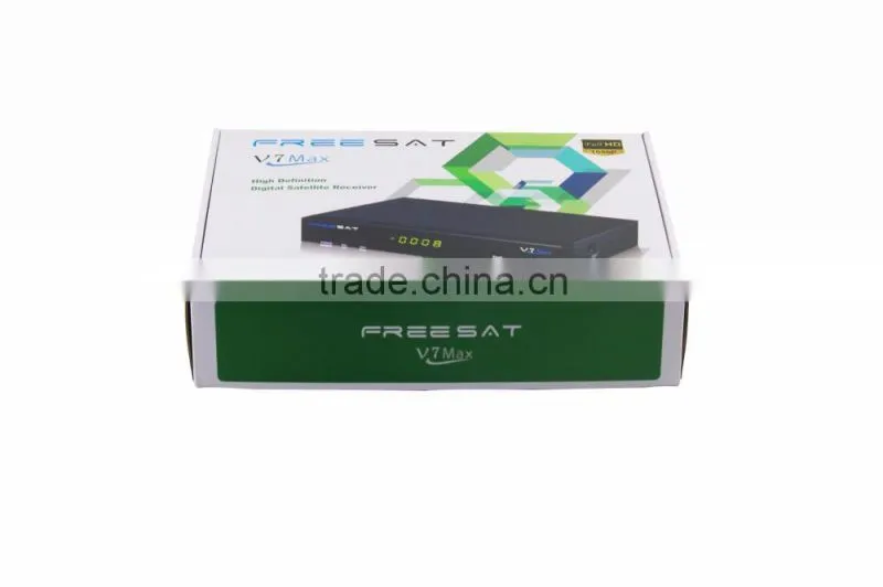 DVB-S2 Receiver FREESAT V7 MAX DVB S2 Support PowerVu,DRE, Biss key Cccam & Newcam