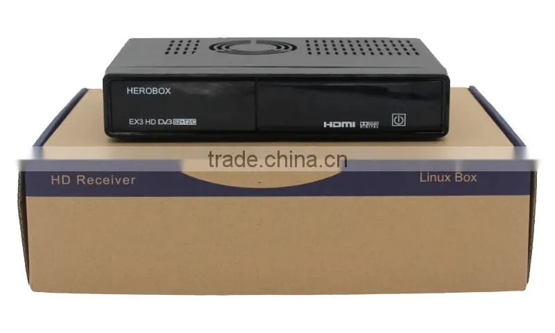 Stable quality!strong DVB S2 T2 C tuner Herobox EX3 HD is better than Magicbox MG4 enigma 2 linux os digital satellite receiver