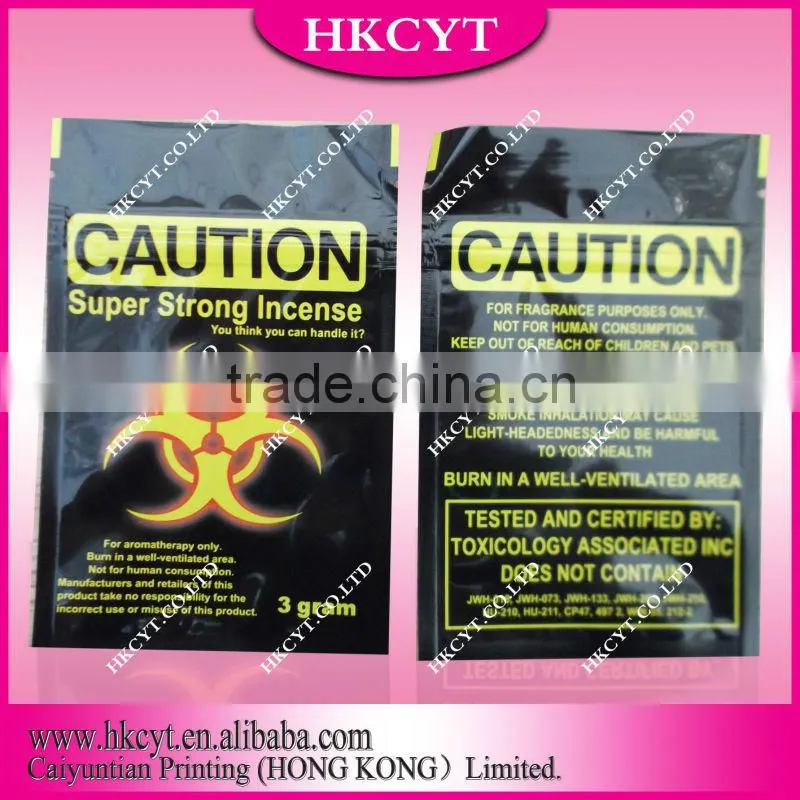 3g 10g Caution herbal incense bag