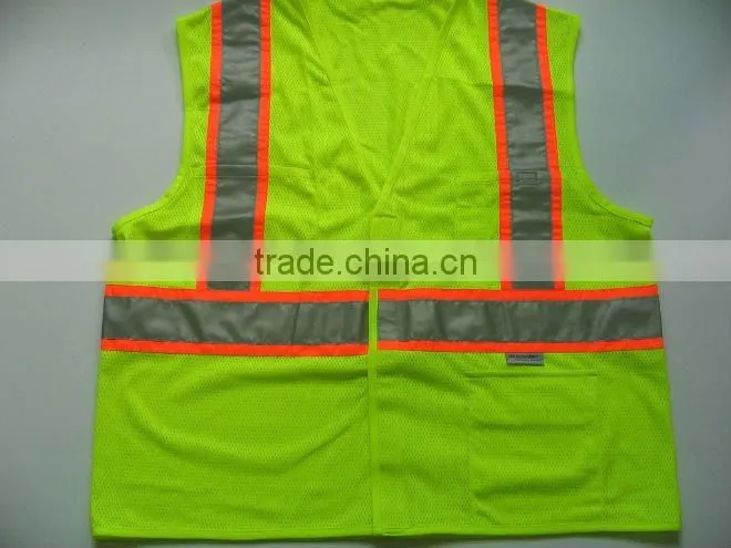 polyester zip safety vest