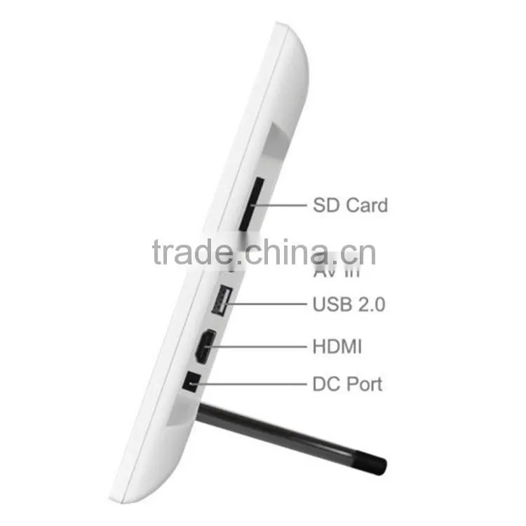 14 inch digital photo frame widescreen IPS panel 1600*900 16:9,photo , music video playback, Full HD,AV in, VESA for hanging