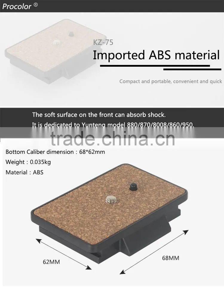 Top selling products 2016 Universal Quick Released Mount ball bearing plate