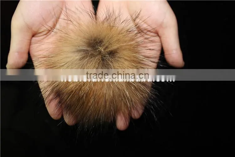 Soft Raccoon Fur Ball Real Fur Pompom 11 CM For Hat Cap Beanies Fur Ball